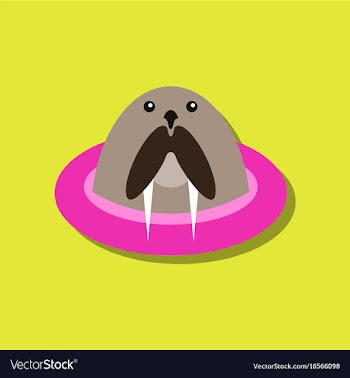 Flat icon design collection antarctic seals in vector image