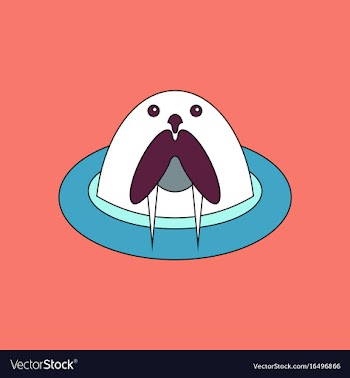 Flat icon design collection antarctic seals vector image