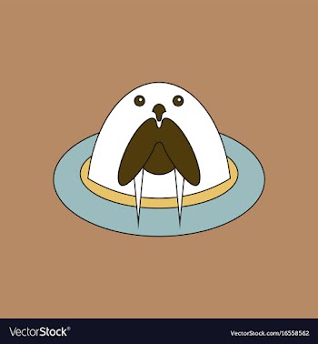 Flat icon design collection antarctic seals vector image