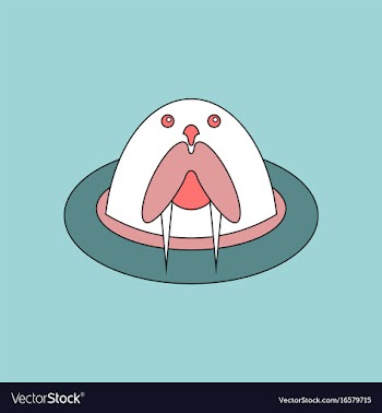 Flat icon design collection antarctic seals vector image