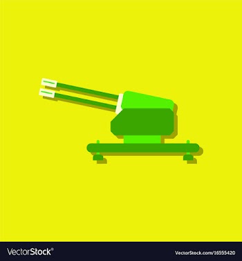 Flat icon design collection anti aircraft gun in vector image