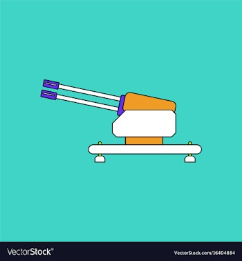 Flat icon design collection anti aircraft gun vector image