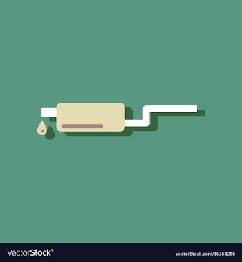 Flat icon design collection ar exhaust pipe in vector image