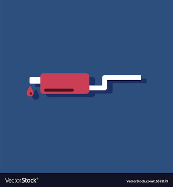 Flat icon design collection ar exhaust pipe in vector image