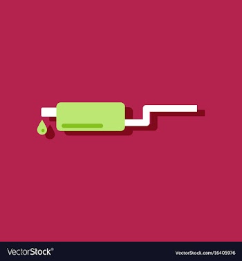 Flat icon design collection ar exhaust pipe in vector image