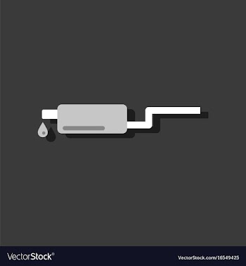 Flat icon design collection ar exhaust pipe in vector image