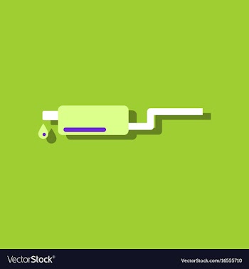 Flat icon design collection ar exhaust pipe in vector image