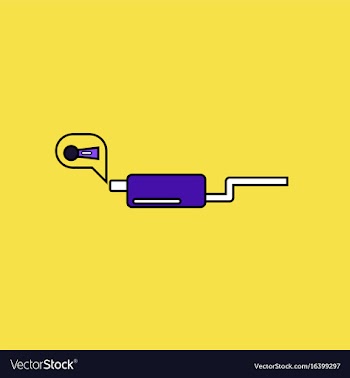 Flat icon design collection ar exhaust pipe vector image