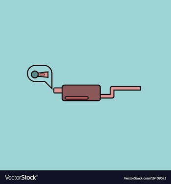 Flat icon design collection ar exhaust pipe vector image
