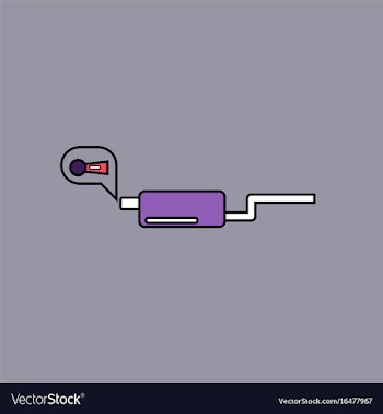 Flat icon design collection ar exhaust pipe vector image