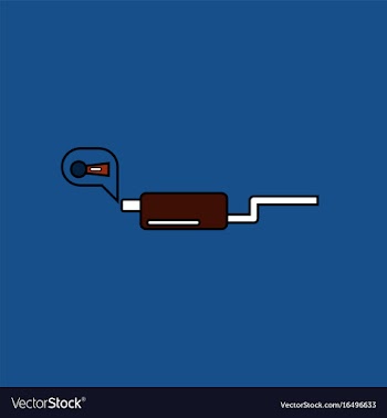 Flat icon design collection ar exhaust pipe vector image