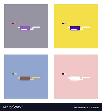 Flat icon design collection ar exhaust pipe vector image
