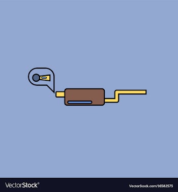 Flat icon design collection ar exhaust pipe vector image