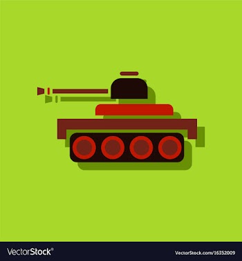 Flat icon design collection army tank in sticker vector image