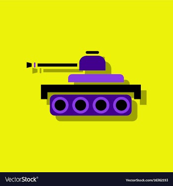 Flat icon design collection army tank in sticker vector image