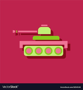 Flat icon design collection army tank in sticker vector image