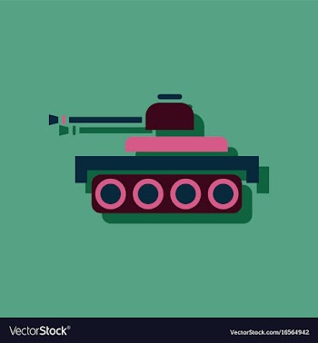 Flat icon design collection army tank in sticker vector image