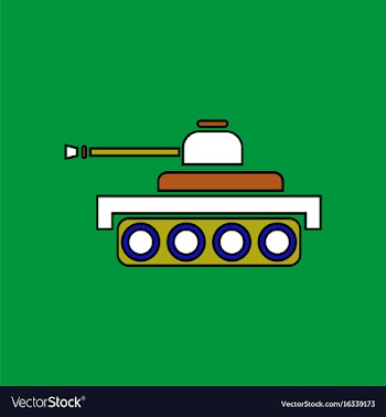 Flat icon design collection army tank vector image