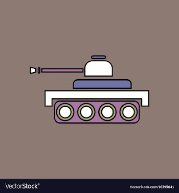 Flat icon design collection army tank vector image