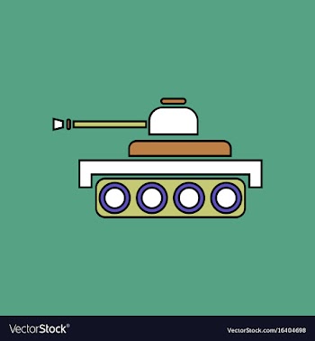 Flat icon design collection army tank vector image