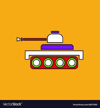 Flat icon design collection army tank vector image
