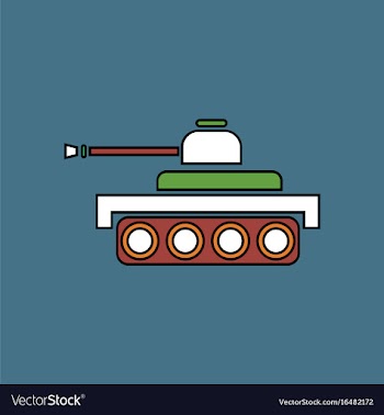 Flat icon design collection army tank vector image