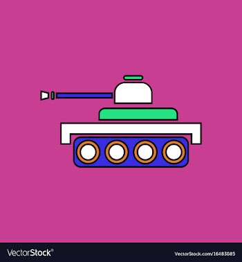 Flat icon design collection army tank vector image