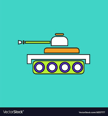 Flat icon design collection army tank vector image