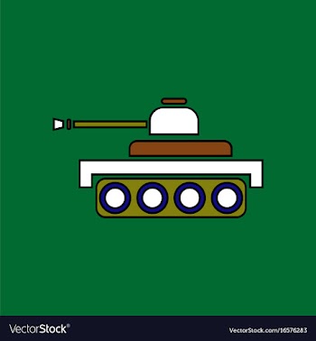 Flat icon design collection army tank vector image