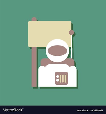 Flat icon design collection astronaut and flag in vector image