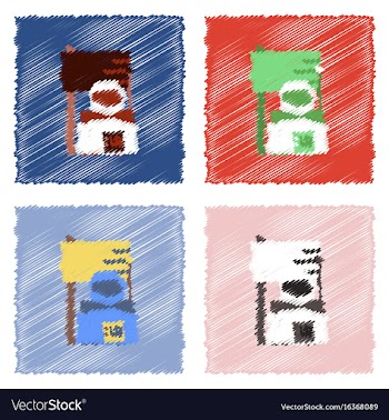 Flat icon design collection astronaut and flag in vector image