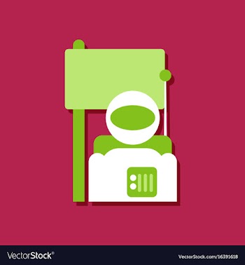 Flat icon design collection astronaut and flag in vector image