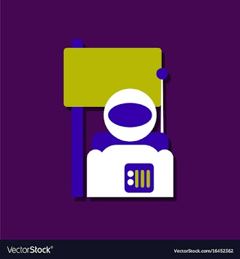 Flat icon design collection astronaut and flag in vector image