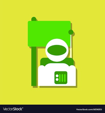 Flat icon design collection astronaut and flag in vector image