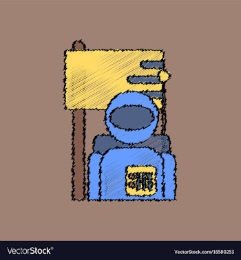 Flat icon design collection astronaut and flag in vector image