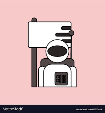 Flat icon design collection astronaut and flag vector image