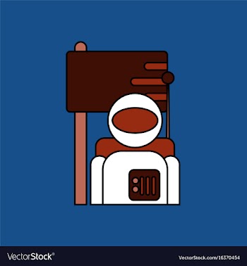 Flat icon design collection astronaut and flag vector image