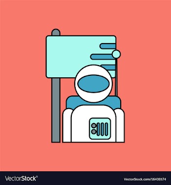 Flat icon design collection astronaut and flag vector image