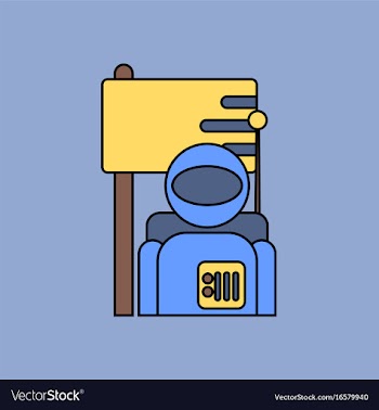 Flat icon design collection astronaut and flag vector image