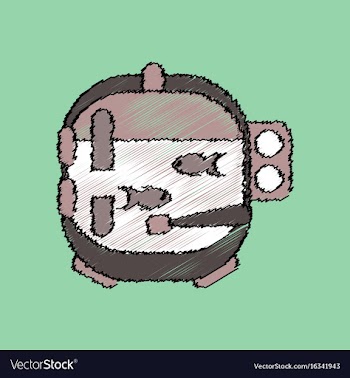 Flat icon design collection astronaut helmet with vector image