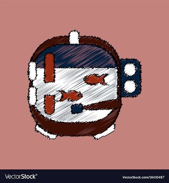 Flat icon design collection astronaut helmet with vector image