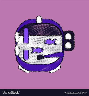 Flat icon design collection astronaut helmet with vector image