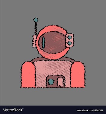 Flat icon design collection astronaut suit in vector image