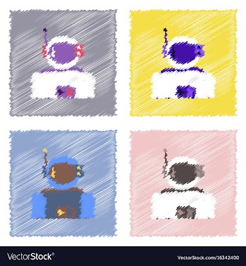Flat icon design collection astronaut suit in vector image