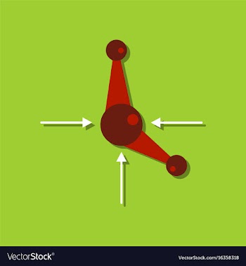 Flat icon design collection atom and arrows in vector image