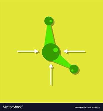 Flat icon design collection atom and arrows in vector image