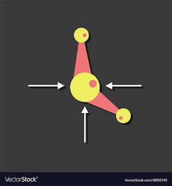 Flat icon design collection atom and arrows in vector image
