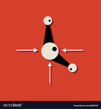 Flat icon design collection atom and arrows in vector image