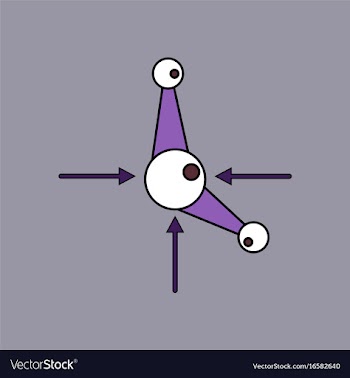Flat icon design collection atom and arrows vector image