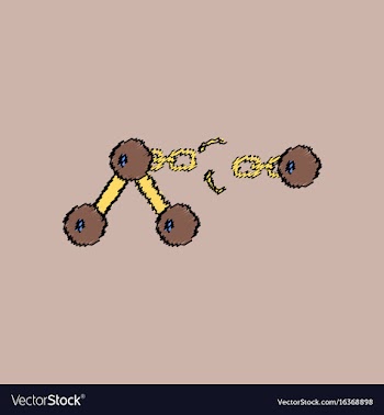 Flat icon design collection atom and broken chain vector image